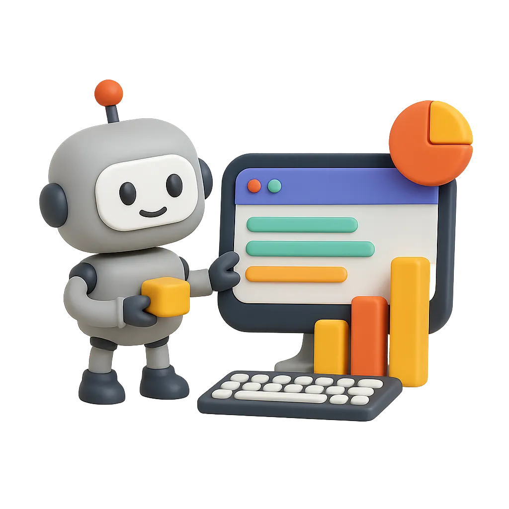 장난감을 만지는 로봇 이미지